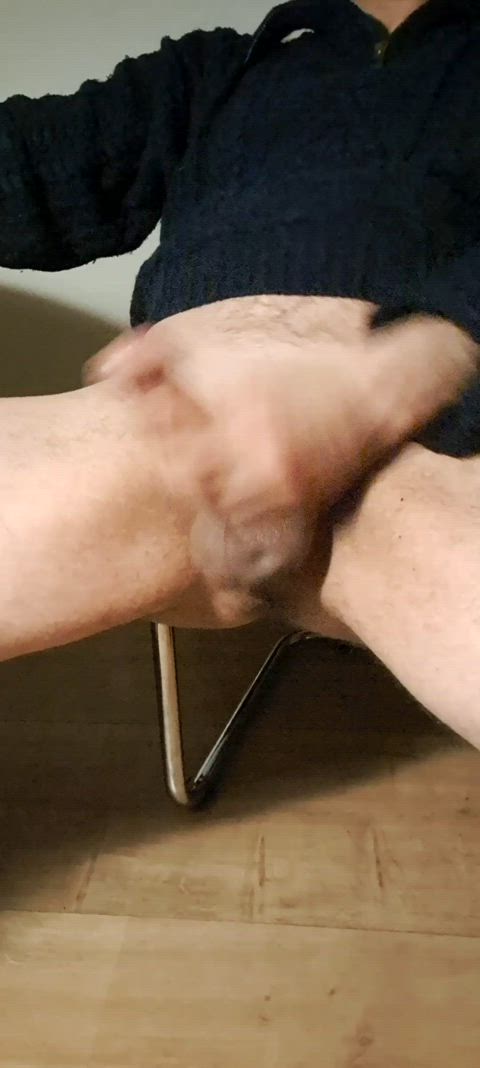 cock cumshot cum male masturbation teacher jerk off shaved circumcised daddy gif