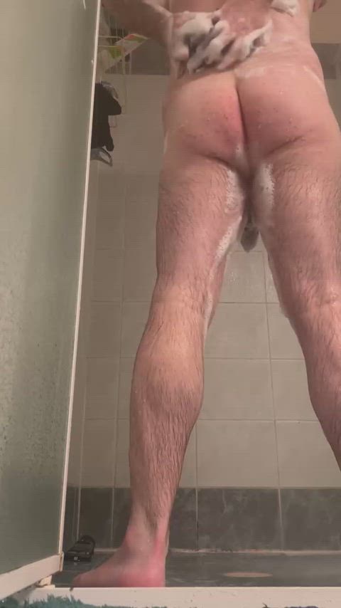 ass shower soapy gif