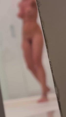 brunette hidden cam hidden camera homemade hotwife nude shower wet wife wifey gif