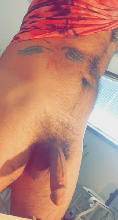 Big Dick Male Masturbation Tattoo gif
