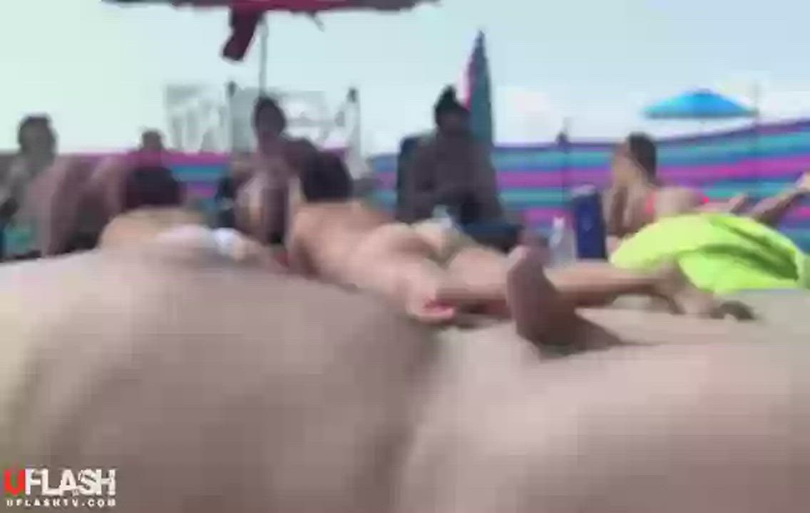 Pathetic little dick bitch gets humiliated at the nude beach