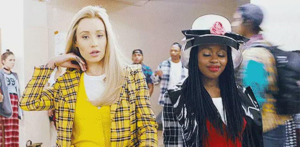 Blonde Celebrity Iggy Azalea Schoolgirl White Girl gif