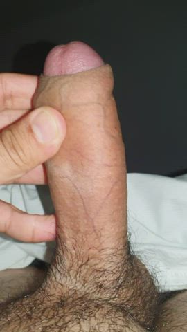 Love the feeling of a slow stroke and a bit of precum, wanna help me finish?