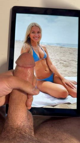 blonde micro bikini big tits big dick bwc masturbating male masturbation tribute