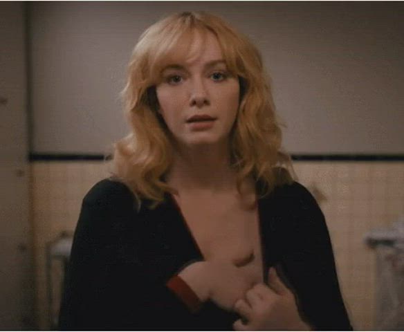 christina hendricks cleavage redhead gif