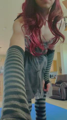 petite solo trans woman gif