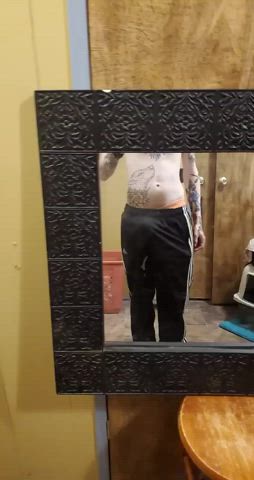 bwc big dick cock worship flashing masturbating mirror strip tattoo teen gif