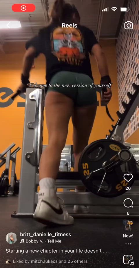 ass blonde gym gif