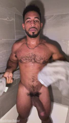 amateur bbc big dick cuban hairy monster cock muscles rodrigo amor thick cock towel