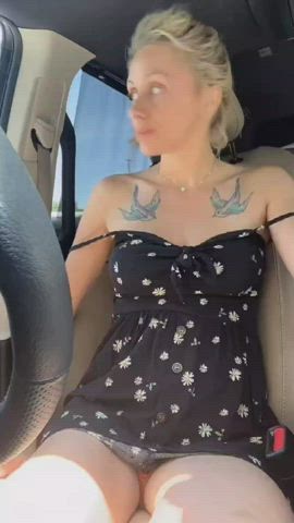 Car Panties TikTok Upskirt gif