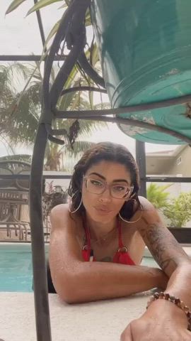 australian bikini glasses perky petite pool turkish gif