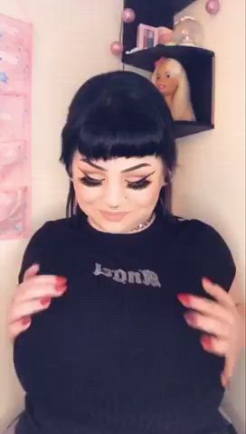 Big Tits Goth Huge Tits Titty Drop gif