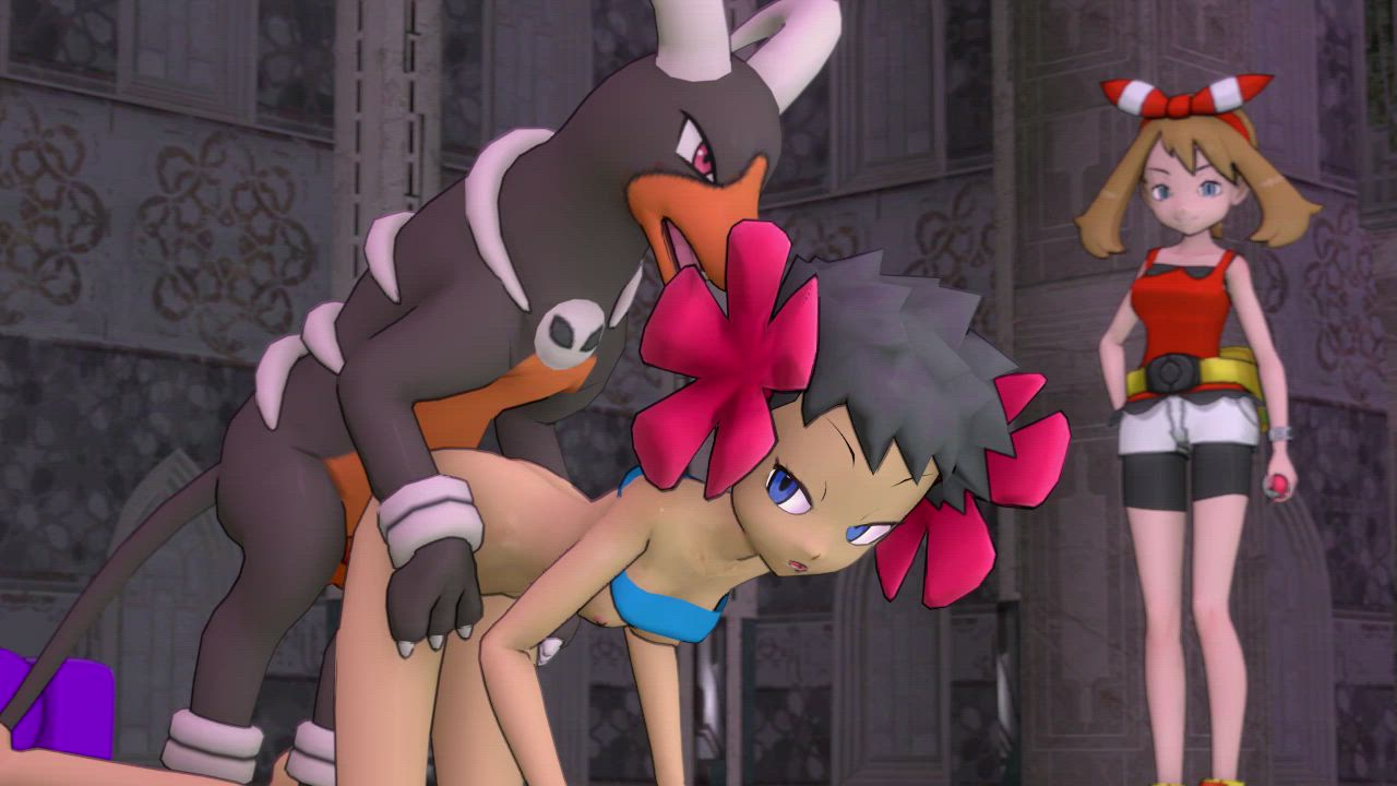 May defeats Elite Four Phoebe (DevilsCry)