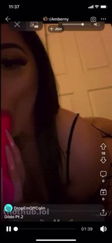 blowjob dildo latina gif