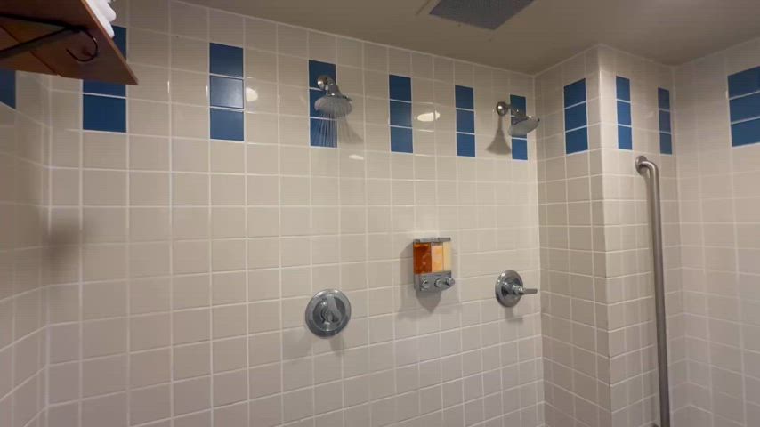 loving the old school showers in my hotel gym/pool area