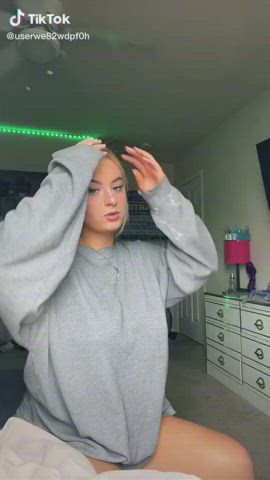 big tits blonde teen tiktok gif