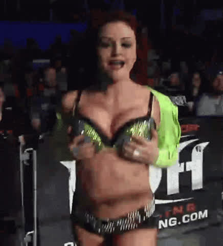 Boobs Celebrity Wrestling gif