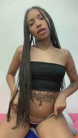 ebony latina model small tits tattoo teen teens thong gif