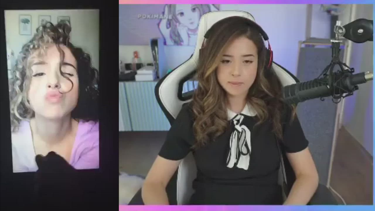 Pokimane's reaction to my cum tribute