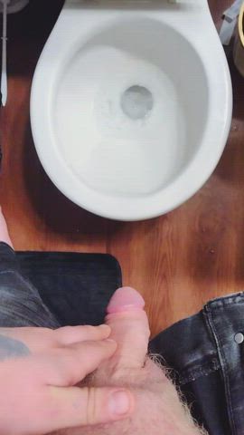 amateur cock piss pissing solo gif