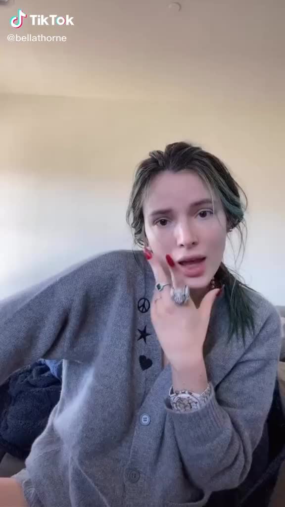 Bella Thorne  on TikTok being cute