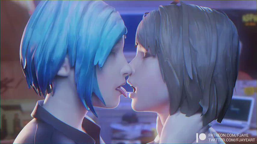 Chloe &amp; Max kissing (fjayeart)
