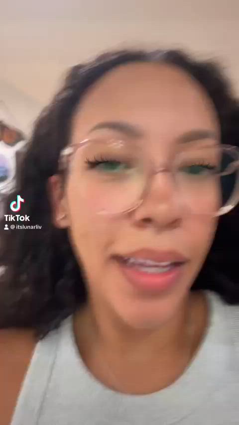 ass clapping bathroom big ass curly hair ebony glasses homemade tight tiktok gif