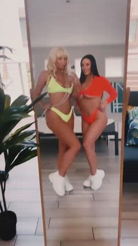 American Angela White Australian Big Tits Busty Lesbian MILF gif