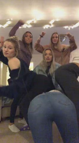 ass dancing group gif