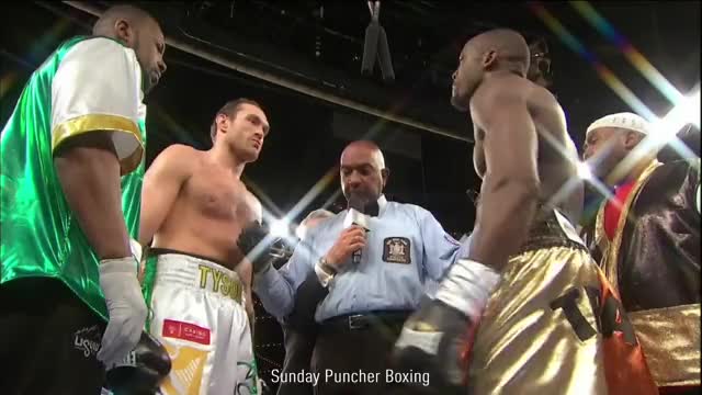 Tyson Fury taunts cruiserweight Steve Cunningham, gets knocked down