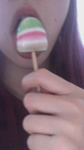 just sucking on a lollipop