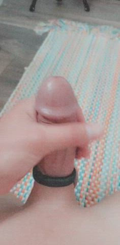 cock ring masturbating shaved gif