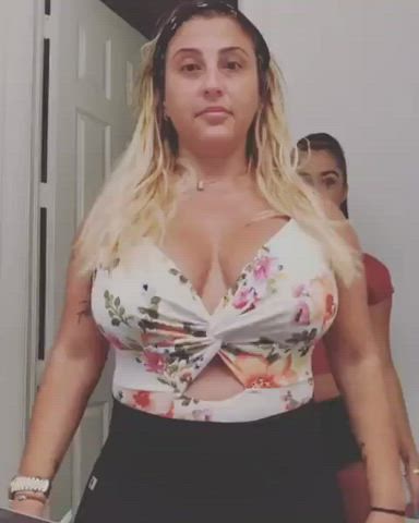 big tits boobs jiggling latina tits gif