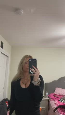 big tits blonde tiktok gif