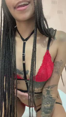colombian ebony latina lingerie lips long hair skinny tattoo teen gif