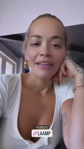 big tits cleavage rita ora gif