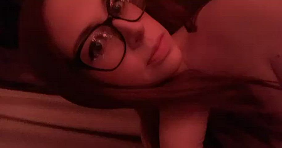 ass cute glasses naked sideboob gif