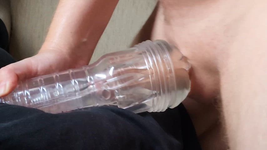 Cum inside clear fleshlight