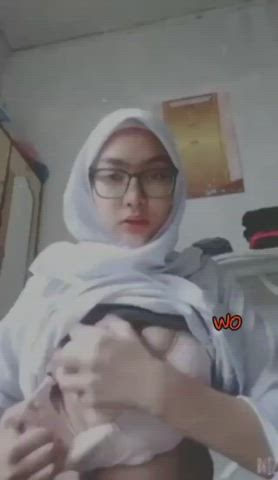 big tits glasses malaysian schoolgirl teen gif