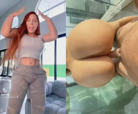 Big Ass Big Tits Boobs Booty Bouncing Tits Bubble Butt Redhead Riding gif