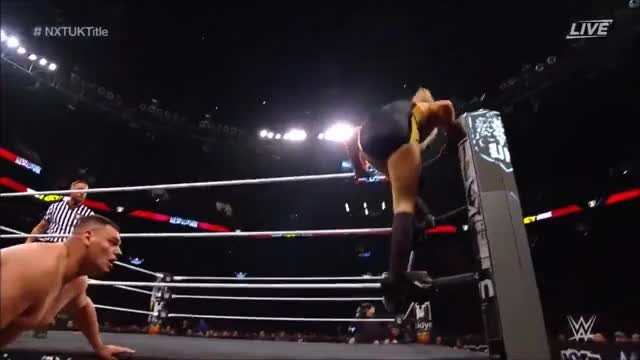 Pete Dunne - Rebound Moonsault Plancha