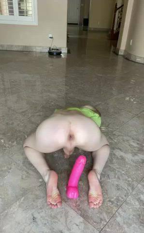 anal dildo riding trans gif