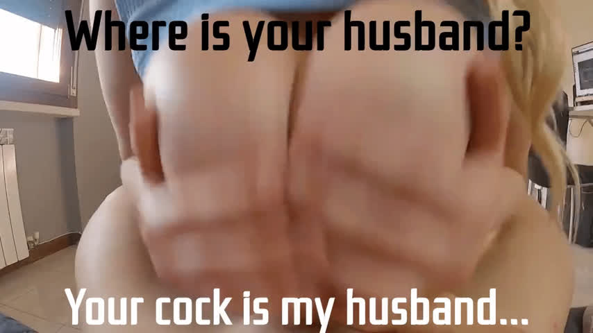 Caption Cheating Chubby Titty Fuck Wife gif