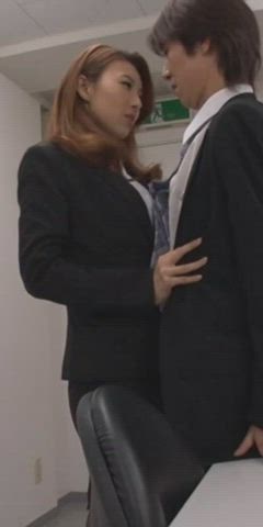 Asian Creampie MILF Office Secretary gif