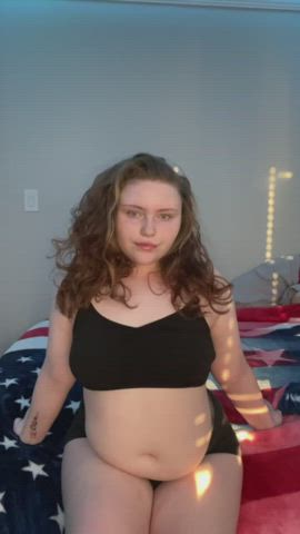 BBW Belly Button Bouncing Chubby Thick gif