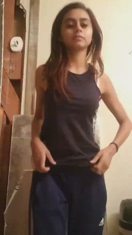 ass babe boobs desi girlfriend petite shaved pussy strip teen gif