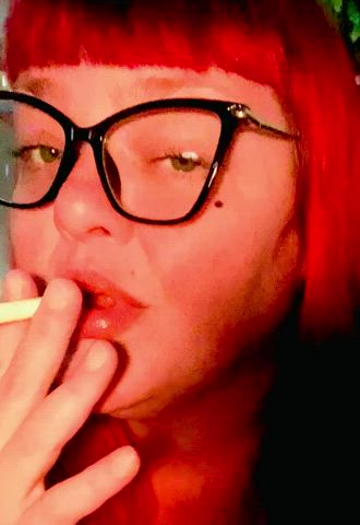 bbw eye contact glasses smoking gif