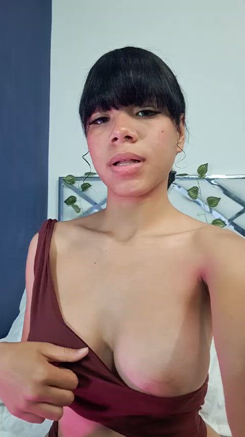 big tits cam camgirl huge tits natural tits seduction sensual tits webcam gif