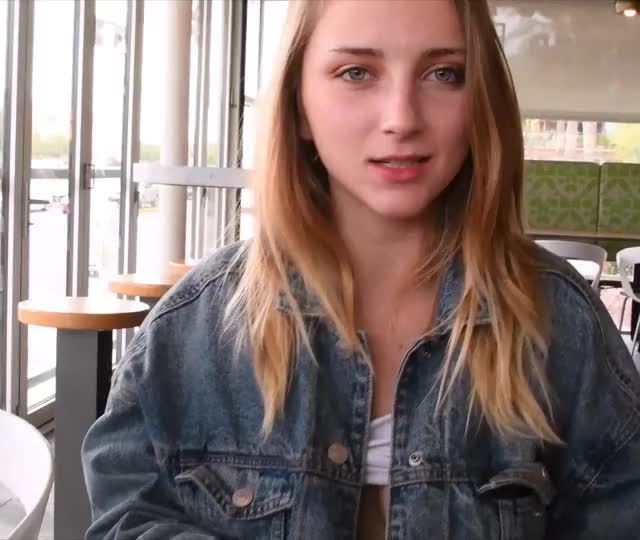 Cutie Flashing In A Cafe