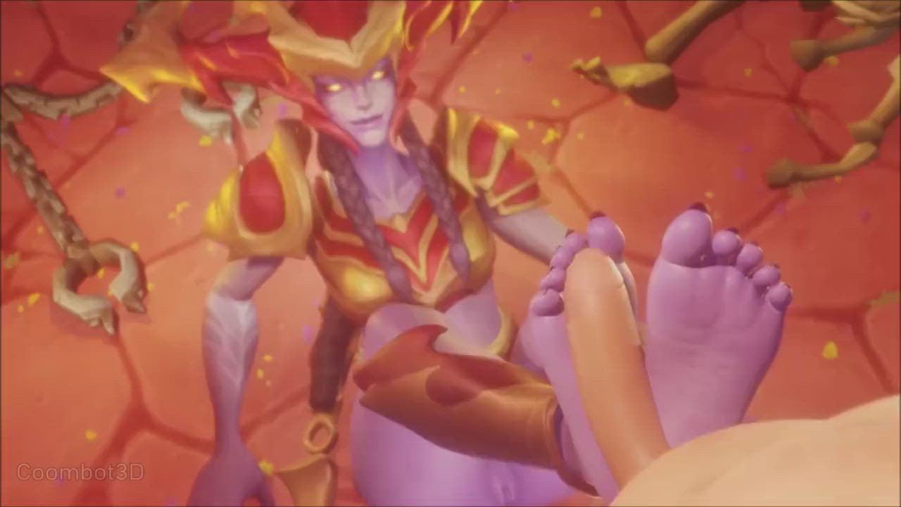 Shyvana Footjob (Coombot) [League of Legends]